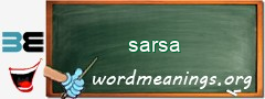 WordMeaning blackboard for sarsa